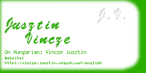 jusztin vincze business card